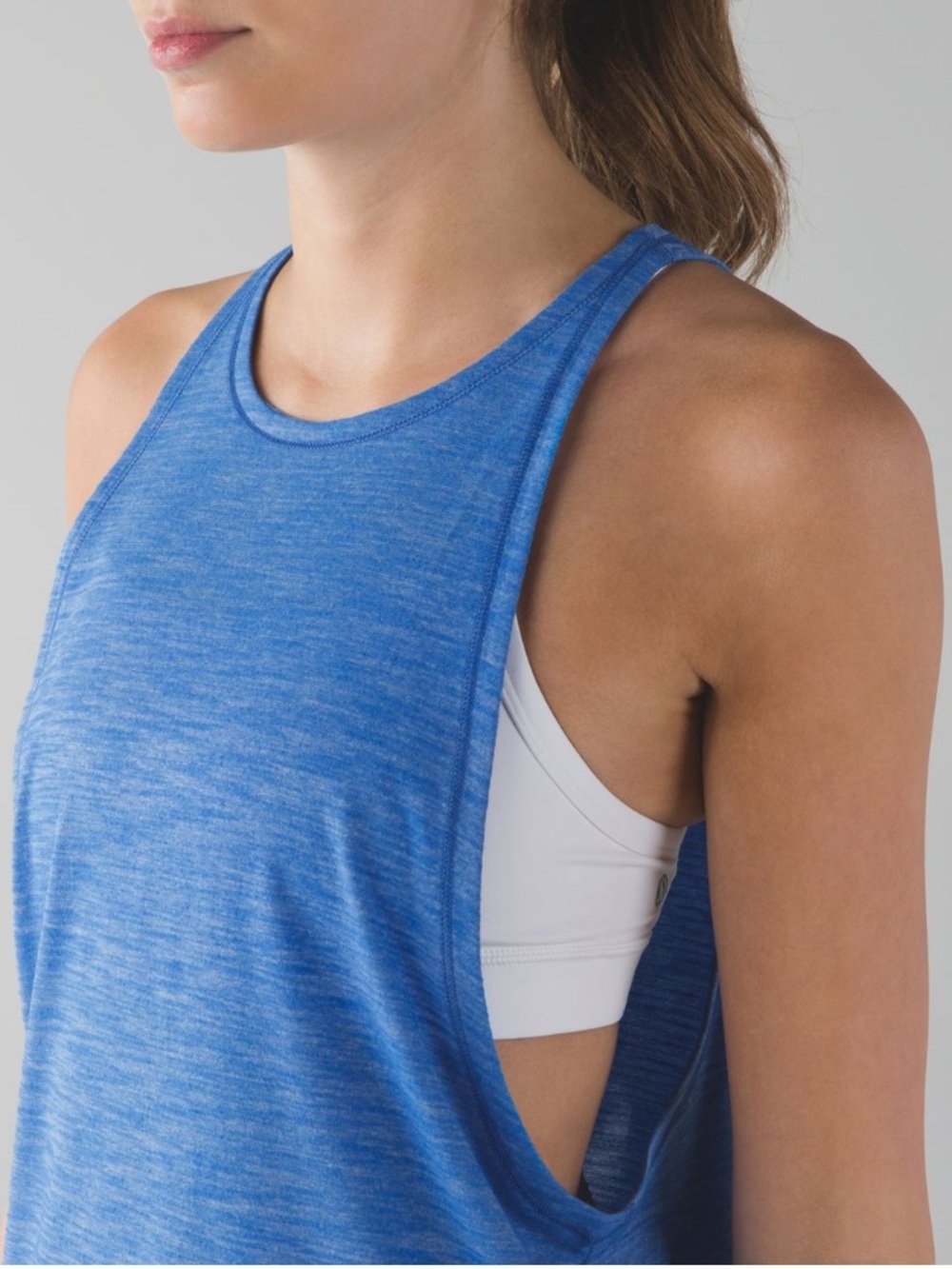 Lululemon • Sweat Date Tank Heathered Lakeside Blue Size 2